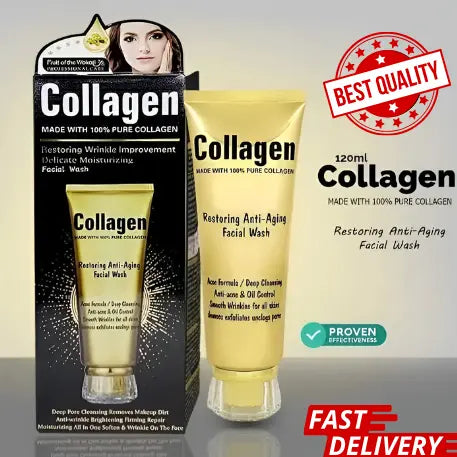 Collagen Anti-Aging And Anti-Acne Facial Wash | Collagen Face Wash | Wokali Collagen Face wash | Collagen Deep Cleansing Anti Aging Anti Acne Oil Control Face Wash trustedshop